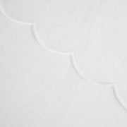 Pom Pom at Home Kelly White Linen Scalloped Sheet Set ~ Available in Queen and King Sizes
