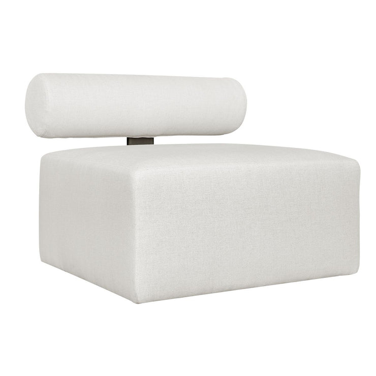 Uttermost Bolster Back Modular Armless Outdoor Sofa With Oyster White Plush Cushions