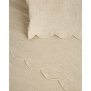Pom Pom at Home Kelly Flax Linen Scalloped Sheet Set ~ Available in Queen and King Sizes