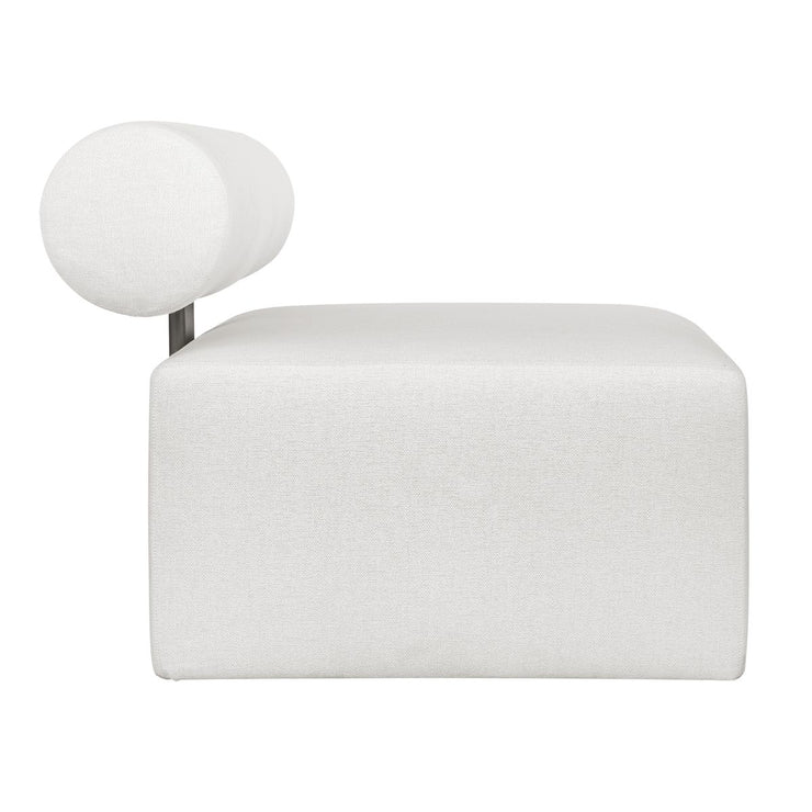 Uttermost Bolster Back Modular Armless Outdoor Sofa With Oyster White Plush Cushions