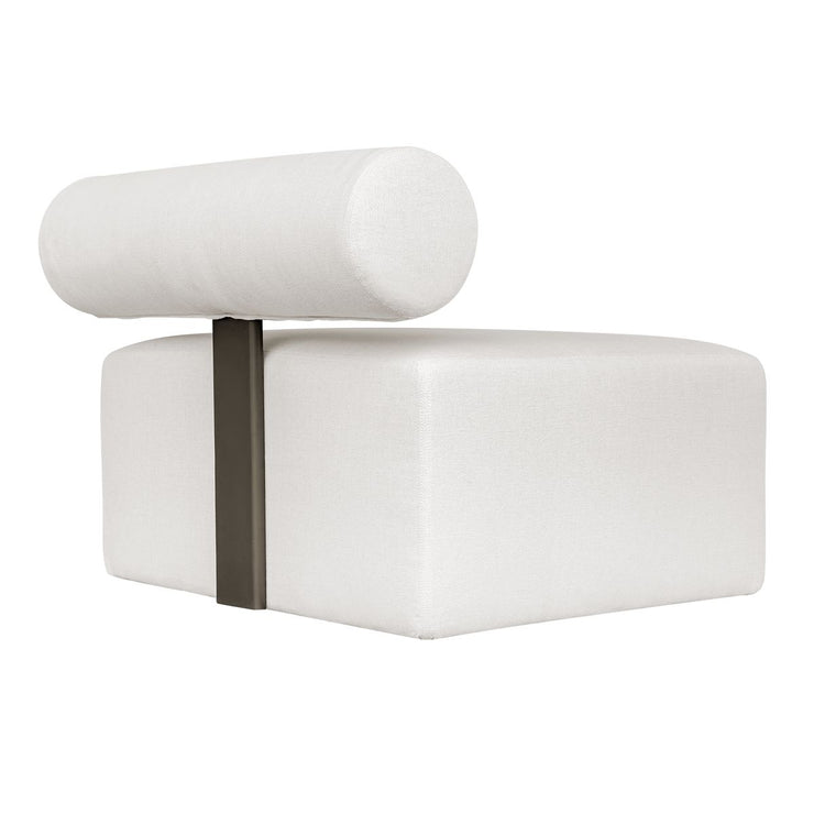 Uttermost Bolster Back Modular Armless Outdoor Sofa With Oyster White Plush Cushions