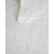 Pom Pom at Home Kelly White Linen Scalloped Sheet Set ~ Available in Queen and King Sizes
