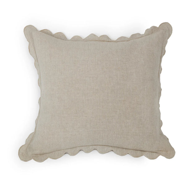 Pom Pom at Home Kelly Flax Linen Scalloped Duvet Cover & Pillow Shams ~ Available in Queen and King Sizes