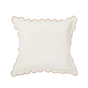 Pom Pom at Home Kelly Cream and Terracotta Linen Scalloped Duvet Cover & Pillow Shams ~ Available in Queen and King Sizes