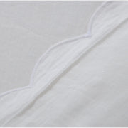 Pom Pom at Home Kelly White Linen Scalloped Duvet Cover & Pillow Shams ~ Available in Queen and King Sizes