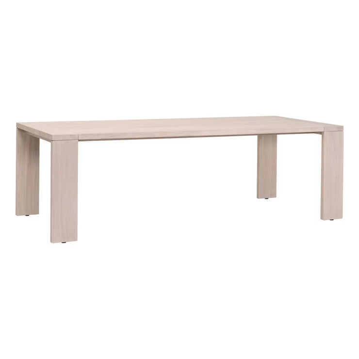Essentials For Living Big Sur Outdoor Dining Table ~ Washed Ever Teak