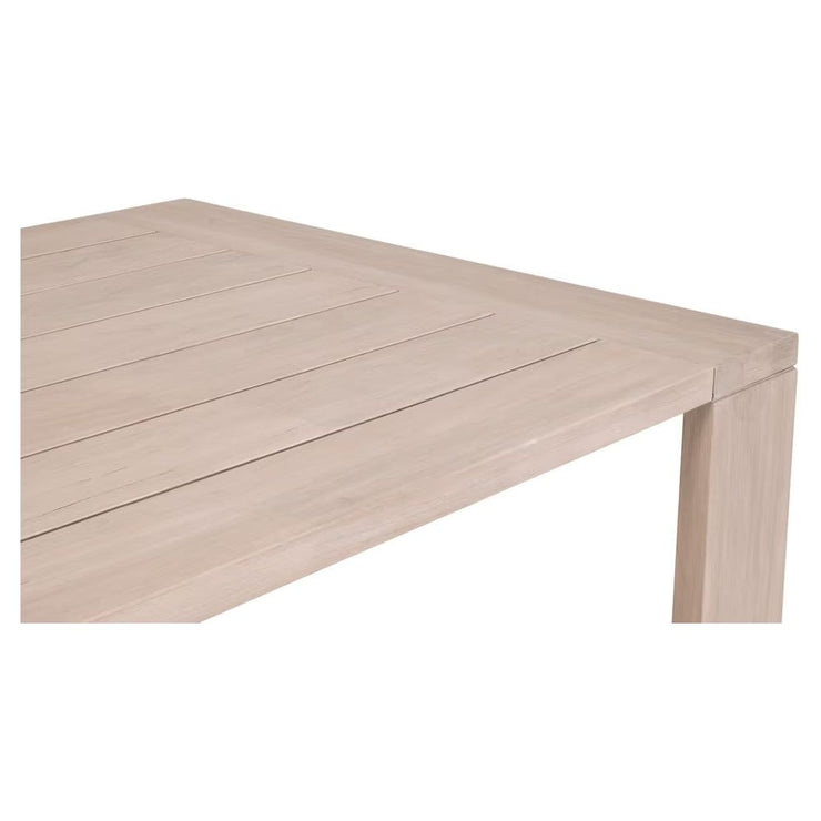 Essentials For Living Big Sur Outdoor Dining Table ~ Washed Ever Teak