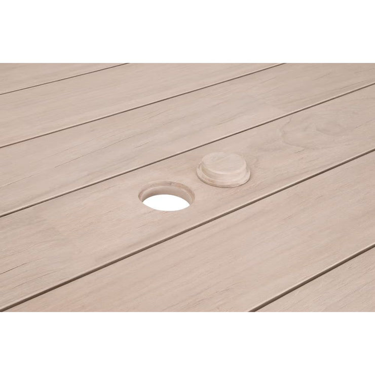 Essentials For Living Big Sur Outdoor Dining Table ~ Washed Ever Teak