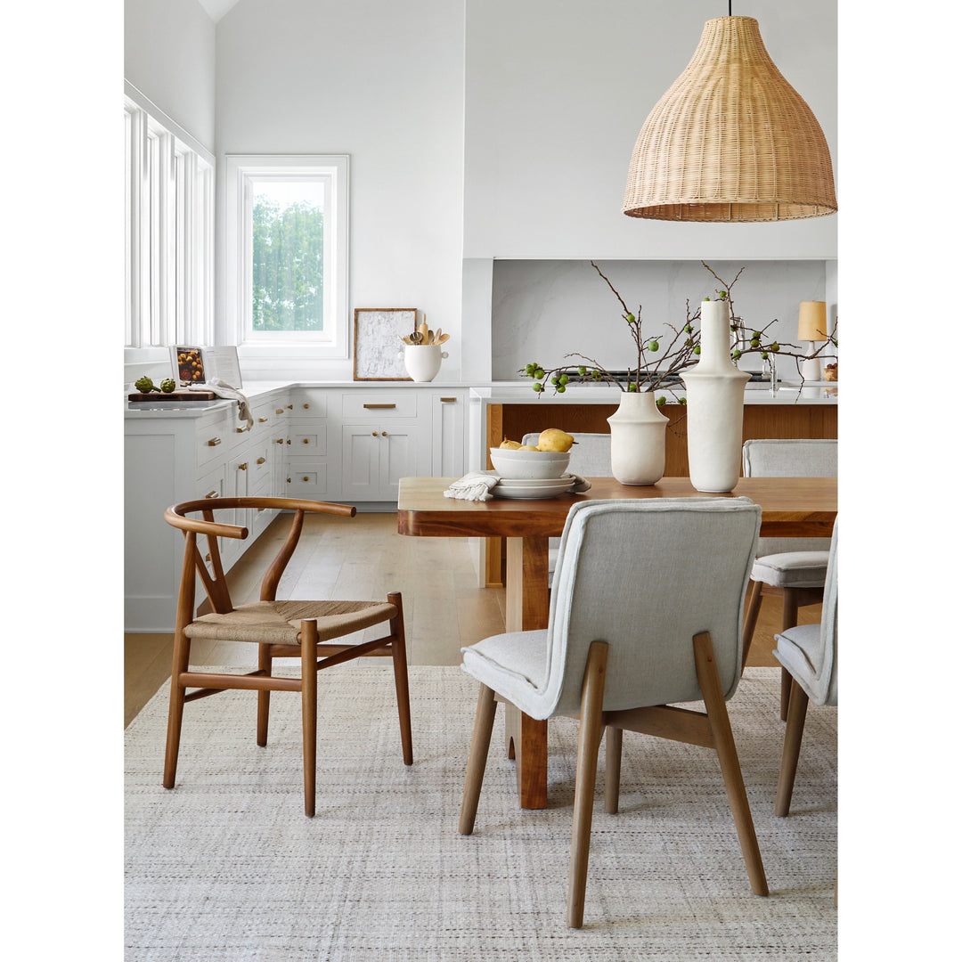 Surya Linxia Modern Curved Back With Natural Seagrass Seats Set of
