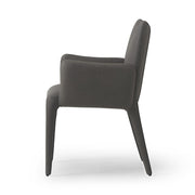 Four Hands Monza Dining Armchair~ Heritage Graphite Top Grain Leather