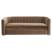 Essentials For Living Bronx 87” Channel Back Sofa ~ Caramel Velvet