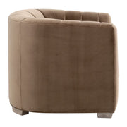 Essentials For Living Bronx Channel Back Sofa Chair ~ Caramel Velvet