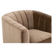 Essentials For Living Bronx Channel Back Sofa Chair ~ Caramel Velvet