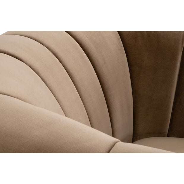 Essentials For Living Bronx Channel Back Sofa Chair ~ Caramel Velvet