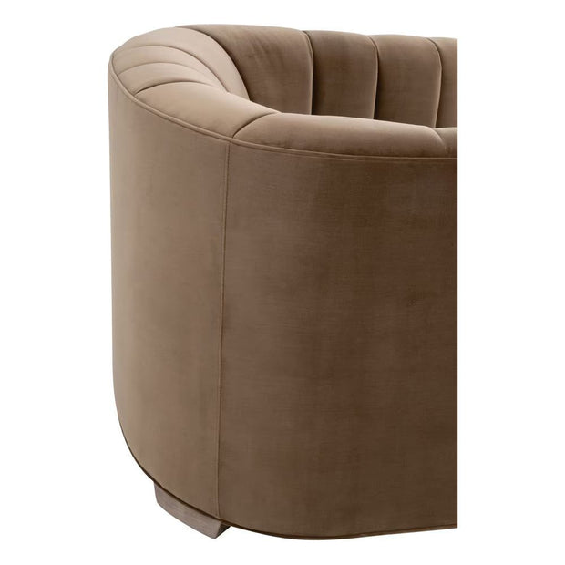 Essentials For Living Bronx Channel Back Sofa Chair ~ Caramel Velvet