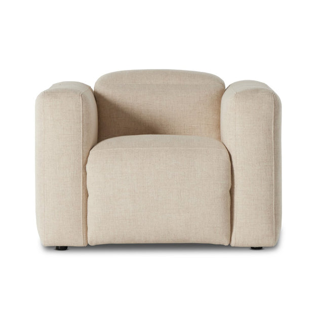Four Hands Radley Power Recliner Accent Chair ~ Antigo Natural Upholstered Performance Fabric