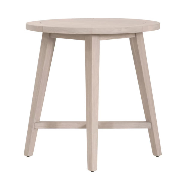 Essentials For Living Carmel Outdoor 36” Round Counter Table ~ Washed Ever Teak