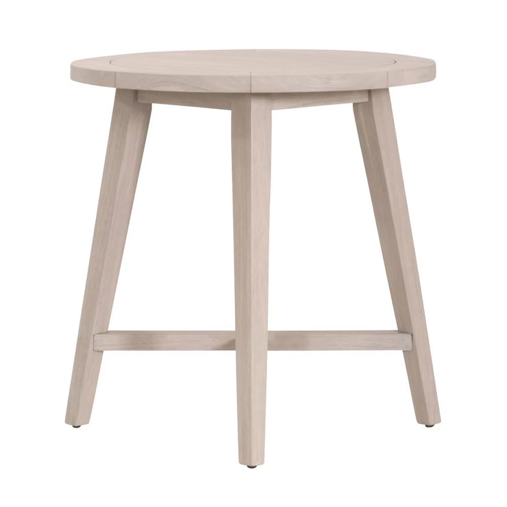 Essentials For Living Carmel Outdoor 36” Round Counter Table ~ Washed Ever Teak