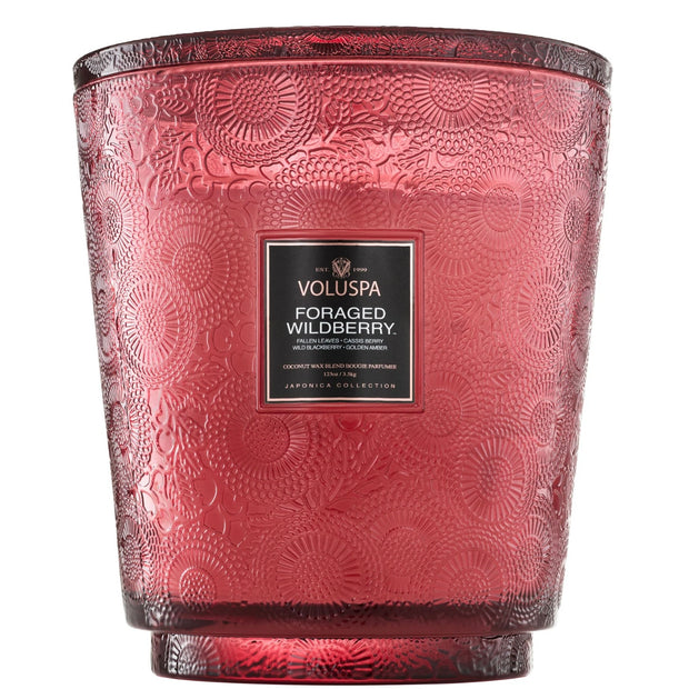 Voluspa Foraged Wildberry 5 Wick Hearth Candle ~ 123 oz.