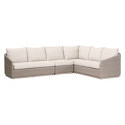 Essentials For Living Caspian Outdoor Modular Corner Sofa ~ Performance Ecru Weave
