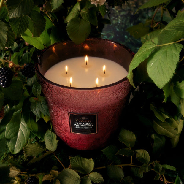 Voluspa Foraged Wildberry 5 Wick Hearth Candle ~ 123 oz.