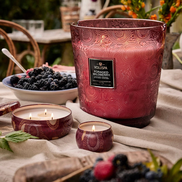 Voluspa Foraged Wildberry 5 Wick Hearth Candle ~ 123 oz.