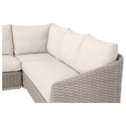 Essentials For Living Caspian Outdoor Modular Armless Sofa Chair ~ Performance Ecru Weave