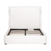 Essentials For Living Balboa Queen Bed ~ Live Smart Peyton-Pearl Performance Fabric With Natural Gray Oak