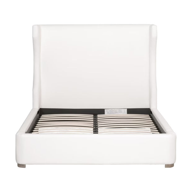 Essentials For Living Balboa Queen Bed ~ Live Smart Peyton-Pearl Performance Fabric With Natural Gray Oak