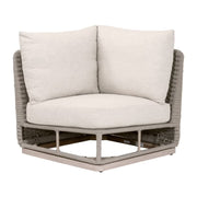 Essentials For Living Caspian Outdoor Modular Corner Sofa ~ Performance Ecru Weave