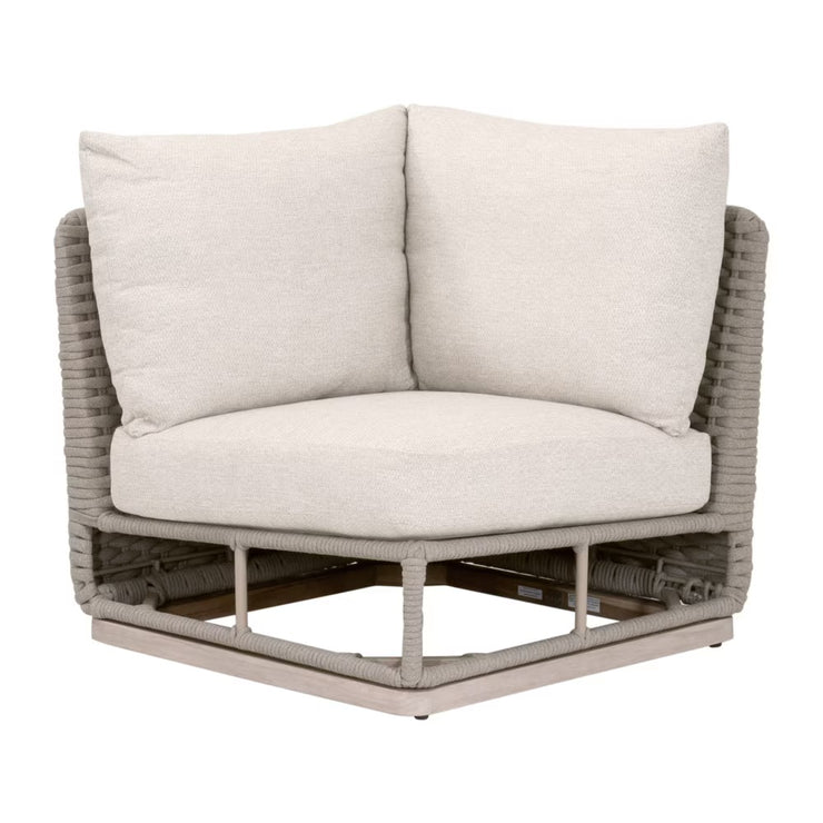 Essentials For Living Caspian Outdoor Modular Corner Sofa ~ Performance Ecru Weave