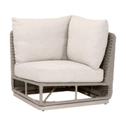 Essentials For Living Caspian Outdoor Modular Corner Sofa ~ Performance Ecru Weave
