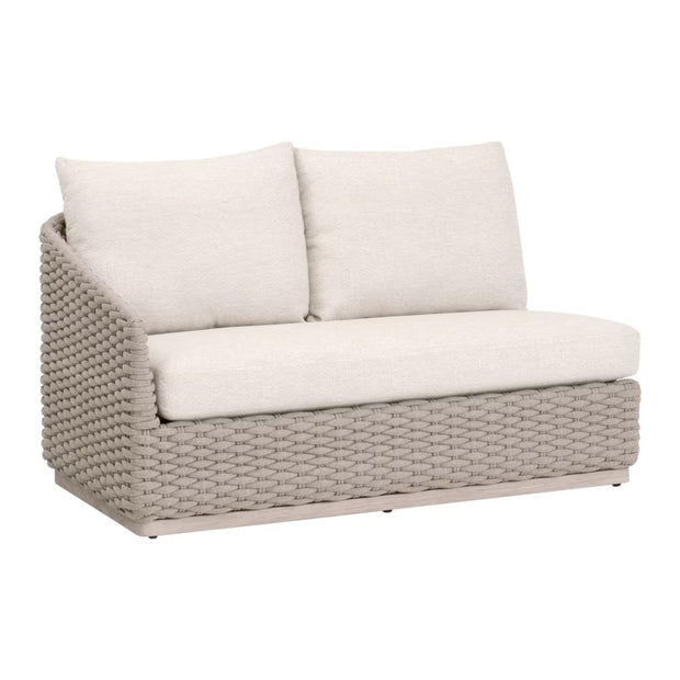 Essentials For Living Caspian Outdoor Modular Left- Facing, 1-Arm Sofa ~ Performance Ecru Weave