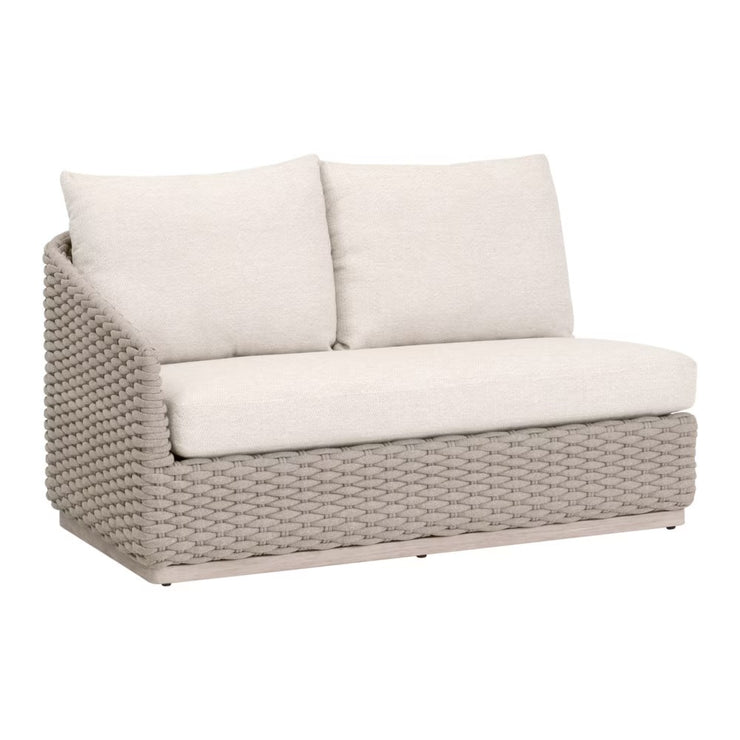 Essentials For Living Caspian Outdoor Modular Left- Facing, 1-Arm Sofa ~ Performance Ecru Weave