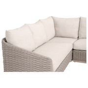 Essentials For Living Caspian Outdoor Modular Left- Facing, 1-Arm Sofa ~ Performance Ecru Weave