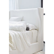 Essentials For Living Balboa Queen Bed ~ Live Smart Peyton-Pearl Performance Fabric With Natural Gray Oak