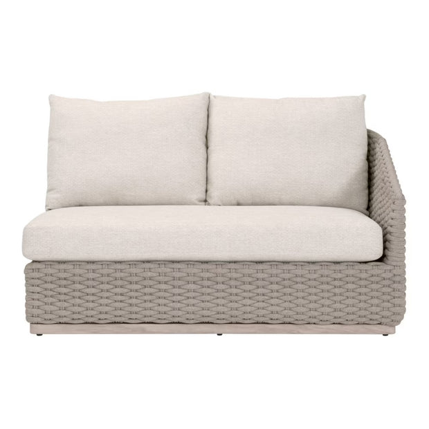 Essentials For Living Caspian Outdoor Modular Right- Facing, 1-Arm Sofa ~ Performance Ecru Weave