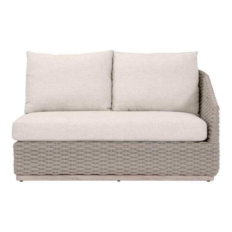 Essentials For Living Caspian Outdoor Modular Right- Facing, 1-Arm Sofa ~ Performance Ecru Weave