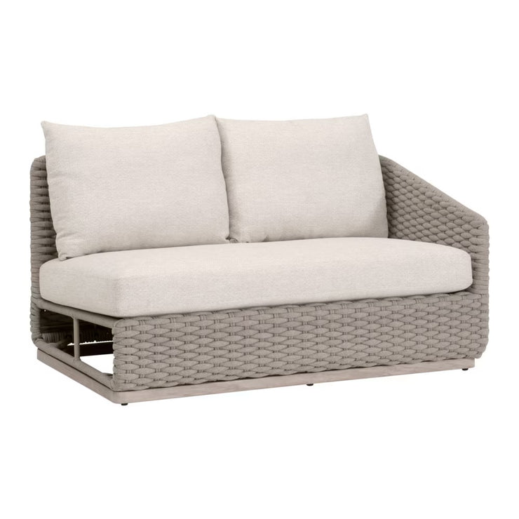 Essentials For Living Caspian Outdoor Modular Right- Facing, 1-Arm Sofa ~ Performance Ecru Weave