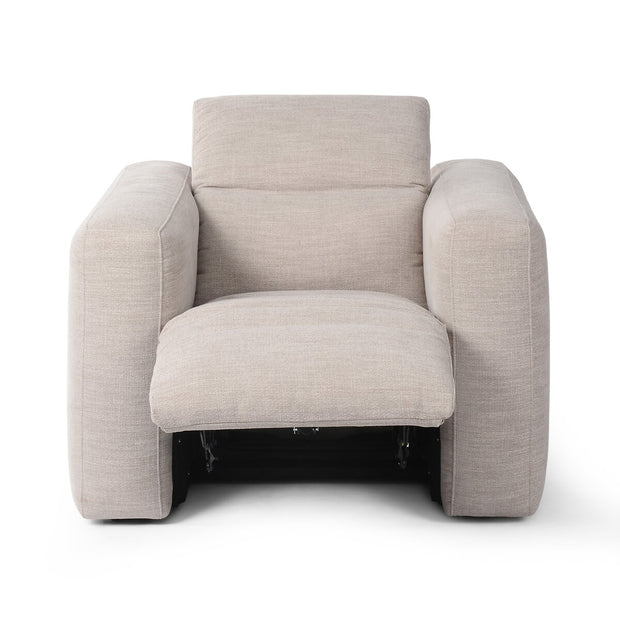 Four Hands Radley Power Recliner Accent Chair ~ Laken Stone Upholstered Fabric