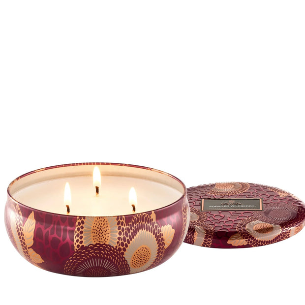 Voluspa Foraged Wildberry 3 Wick Tin Candle