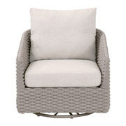 Essentials For Living Caspian Outdoor Swivel Rocker Sofa Chair ~ Performance Ecru Weave