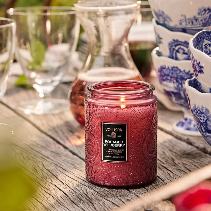 Voluspa Foraged Wildberry Small Jar Candle ~ 5.5 oz.