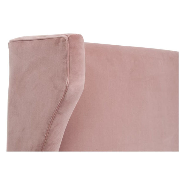 Essentials For Living Balboa Twin Bed ~ Petal Velvet  Fabric With Natural Gray Oak