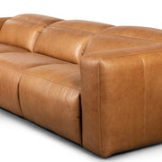 Four Hands Radley Power Recliner 3 Piece Left Chaise Sectional Sofa ~ Sonoma Butterscotch Top Grain Leather