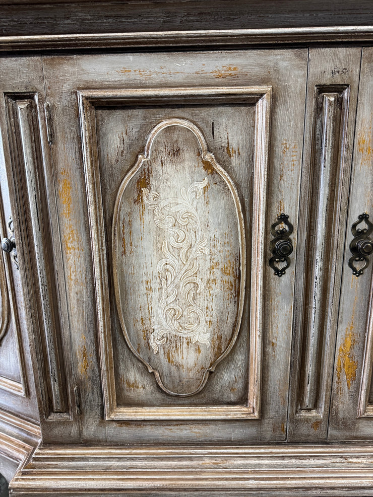 Casa Bonita Peruvian Hand-Painted Carved Wood Bellasera Buffet