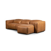 Four Hands Radley Power Recliner 3 Piece Right Chaise Sectional Sofa ~ Sonoma Butterscotch Top Grain Leather