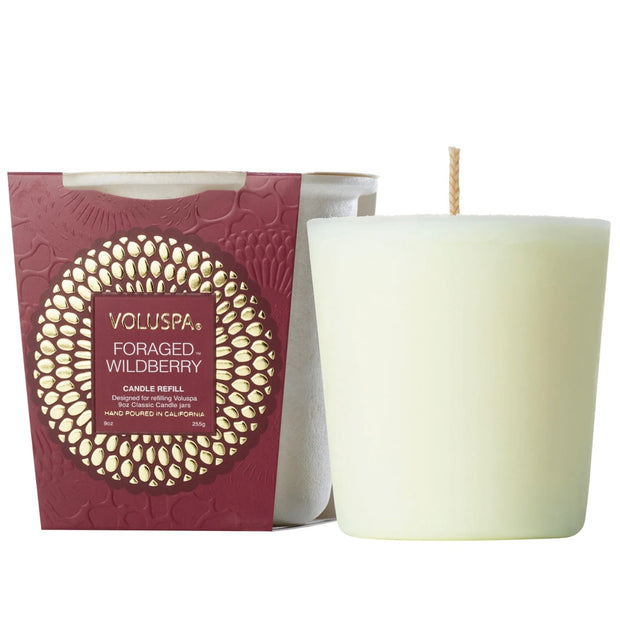 Voluspa Foraged Wildberry Classic Candle ~ 9 oz. and Refill