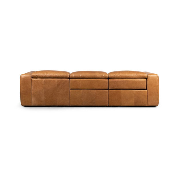 Four Hands Radley Power Recliner 3 Piece Right Chaise Sectional Sofa ~ Sonoma Butterscotch Top Grain Leather