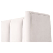 Essentials For Living Chandler Cal King Bed ~ Cream Velvet Fabric With Natural Gray Oak